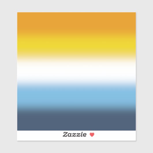 Gradient AroAce Pride Flag – Kleurrijke AroAce Fla Sticker (Vel)