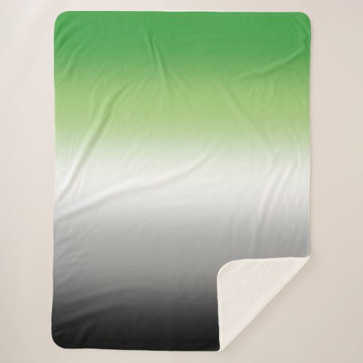 Gradient Aromantic Flag – Kleurrijke Aromantische  Sherpa Deken (Voorkant)