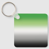 Gradient Aromantic Flag – Kleurrijke Aromantische  Sleutelhanger (Voorkant)