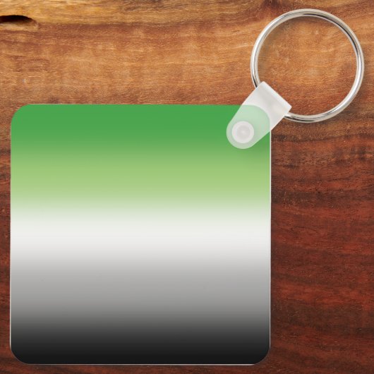 Gradient Aromantic Flag – Kleurrijke Aromantische  Sleutelhanger (Achterkant)