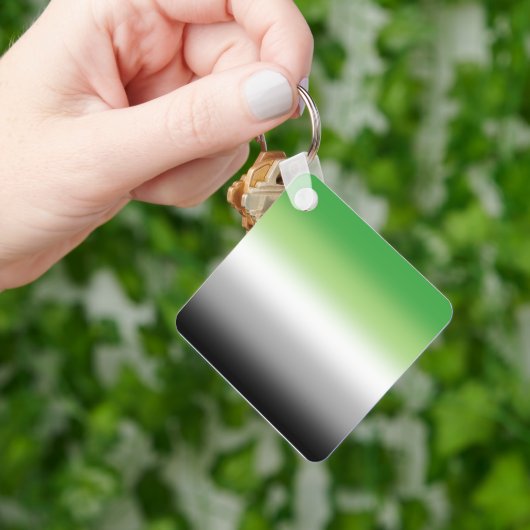 Gradient Aromantic Flag – Kleurrijke Aromantische  Sleutelhanger (Hand)