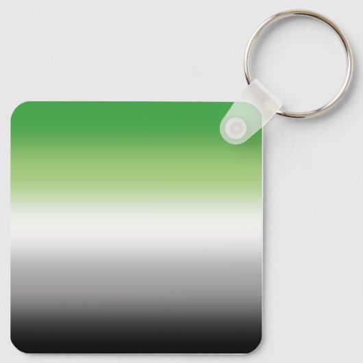 Gradient Aromantic Flag – Kleurrijke Aromantische  Sleutelhanger (Achterkant)