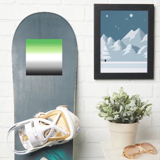 Gradient Aromantic Flag – Kleurrijke Aromantische  Sticker (Snowboard)