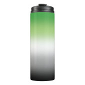 Gradient Aromantic Pride Flag Thermosbeker (Voorkant)