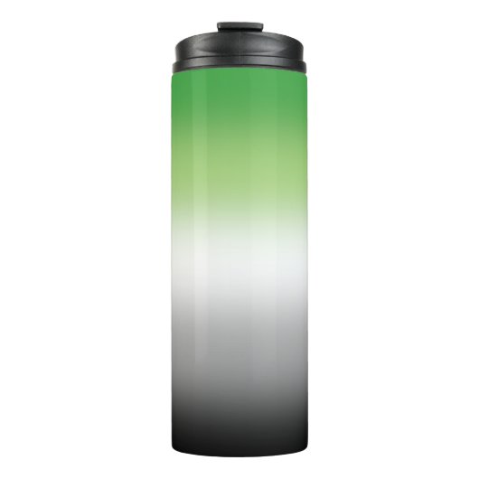 Gradient Aromantic Pride Flag Thermosbeker (Voorkant)