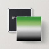 Gradient Aromantische Vlag – Kleurrijk Aromantisch Vierkante Button 5,1 Cm (Voorkant /achterkant)