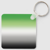 Gradiënt Aromantische Vlag – Kleurrijke Aromantisc Sleutelhanger (Achterkant)