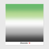 Gradiënt Aromantische Vlag – Kleurrijke Aromantisc Sticker (Vel)