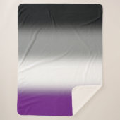 Gradient Asexual Pride Flag - Kleurrijke ACE-vlag Sherpa Deken (Voorkant)