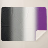 Gradient Asexual Pride Flag - Kleurrijke ACE-vlag Sherpa Deken (Voorkant (horizontaal))