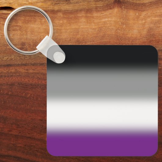 Gradient Asexual Pride Flag - Kleurrijke ACE-vlag Sleutelhanger (Voorkant)