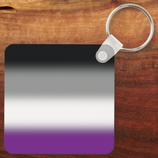 Gradient Asexual Pride Flag - Kleurrijke ACE-vlag Sleutelhanger (Achterkant)
