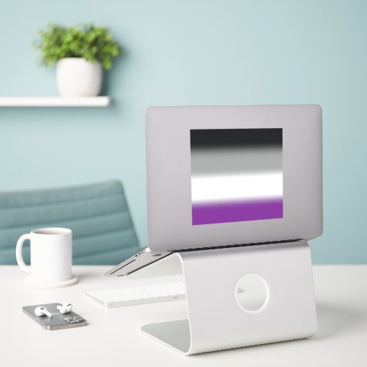 Gradient Asexual Pride Flag - Kleurrijke ACE-vlag Sticker (Laptop op bureau)