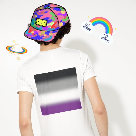 Gradient Asexual Pride Flag - Kleurrijke ACE-vlag T-shirt