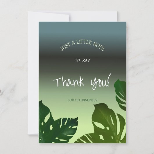 Gradient background bedankkaart (Voorkant)