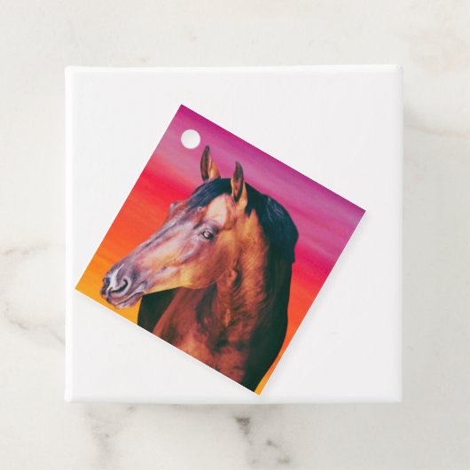 Gradiënt Bay Horse Bedankjes Labels (In situ)