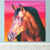 Gradiënt Bay Horse Canvas Afdruk (Insitu (Houten vloer))