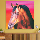 Gradiënt Bay Horse Canvas Afdruk (Insitu (Woonkamer))