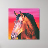 Gradiënt Bay Horse Canvas Afdruk (Voorkant)