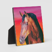 Gradiënt Bay Horse Fotoplaat (Voorkant)