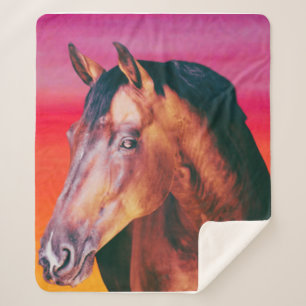 Gradiënt Bay Horse Sherpa Deken