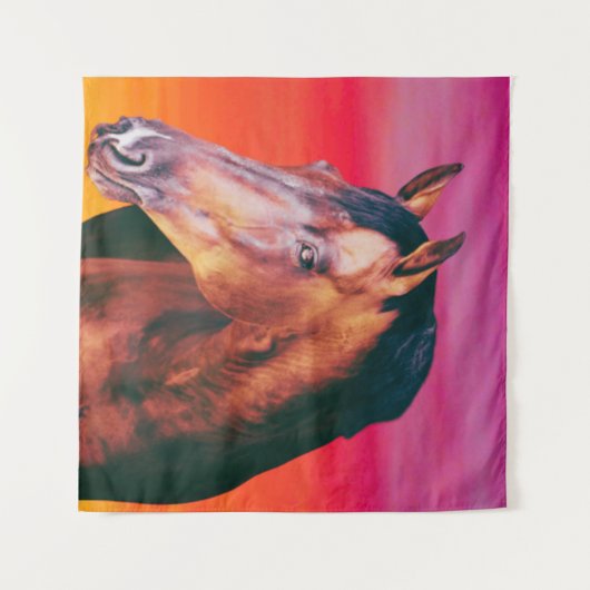 Gradiënt Bay Horse Wandkleed (Voorkant (horizontaal))