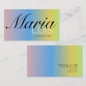 Gradiënt Beauty Makeup Artistry Rainbow Visitekaartje (Voorkant / Achterkant)
