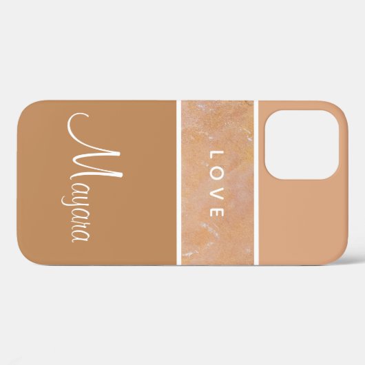 Gradiënt Beige Telefoon Case voor Meisjes (Achterkant (horizontaal))