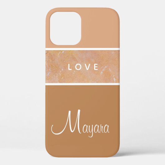 Gradiënt Beige Telefoon Case voor Meisjes (Achterkant)