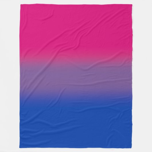 Gradient Bisexual Pride Flag – Kleurrijke Big Flag Fleece Deken (Voorkant)