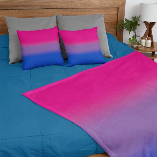Gradient Bisexual Pride Flag – Kleurrijke Big Flag Fleece Deken
