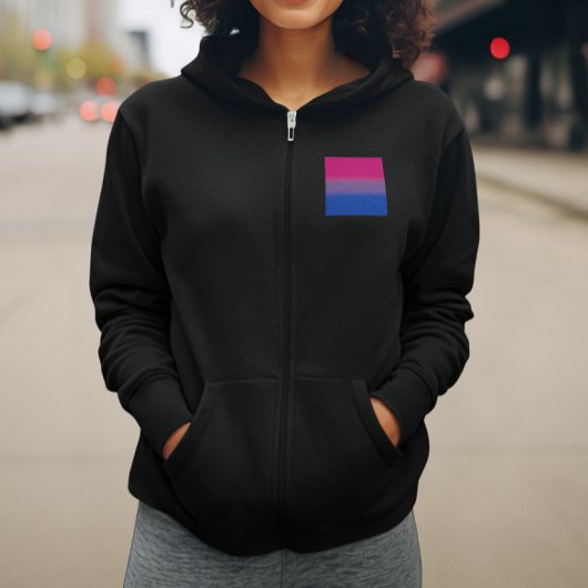 Gradient Bisexual Pride Flag – Kleurrijke Big Flag Hoodie