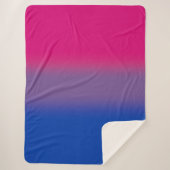Gradient Bisexual Pride Flag – Kleurrijke Big Flag Sherpa Deken (Voorkant)