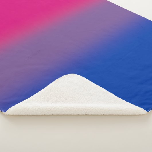 Gradient Bisexual Pride Flag – Kleurrijke Big Flag Sherpa Deken (3/4)
