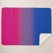 Gradient Bisexual Pride Flag – Kleurrijke Big Flag Sherpa Deken (Voorkant (horizontaal))