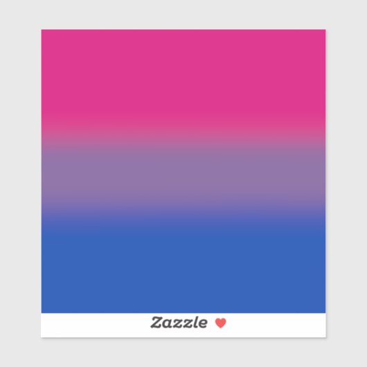 Gradient Bisexual Pride Flag – Kleurrijke Big Flag Sticker (Vel)
