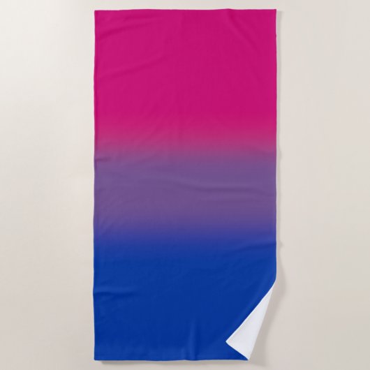 Gradient Bisexual Pride Flag – Kleurrijke Big Flag Strandlaken (Voorkant)
