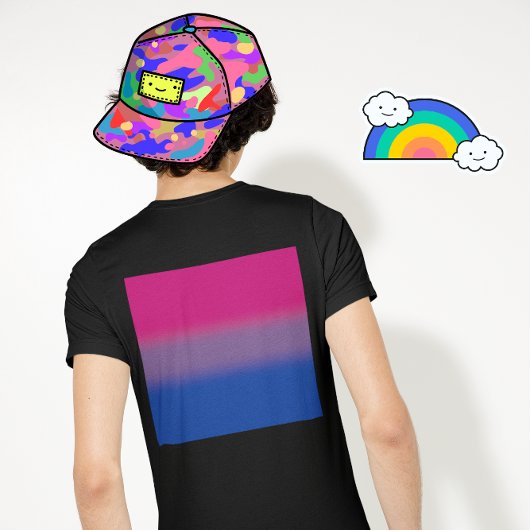 Gradient Bisexual Pride Flag – Kleurrijke Big Flag T-shirt