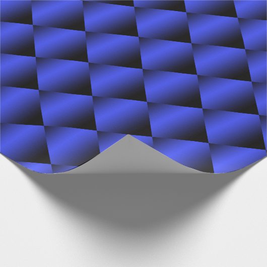 Gradient Black en Bright Blue Design Cadeaupapier (Hoek)