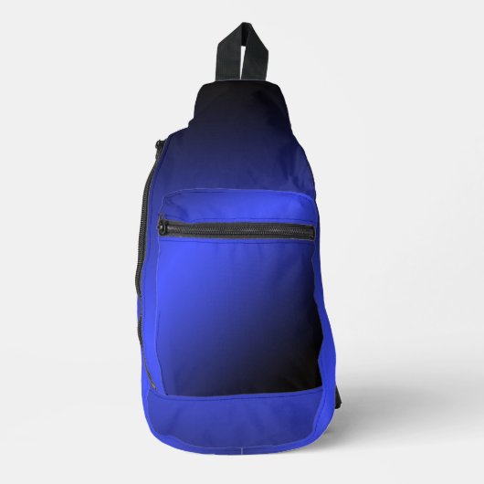 Gradient Black en Bright Blue Sling Bag (Voorkant)