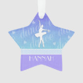 Gradiënt blauw - Ballerina Passionate Dancer Ornament (voorkant)