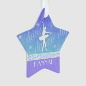 Gradiënt blauw - Ballerina Passionate Dancer Ornament (voorkant)