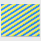 Gradiënt Blauw en Gele Stripes Oekraïne Geïnspiree Cadeaupapier (Vlak)