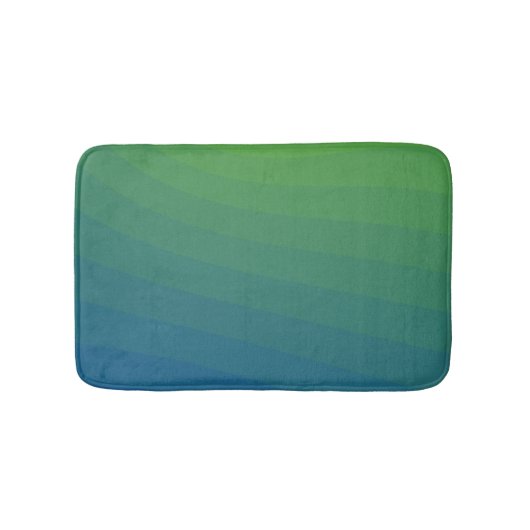 Gradiënt Blauw Groen Blauwgroen Striped Badmat (Voorkant)