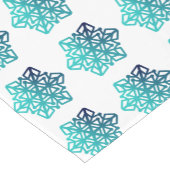 Gradiënt Blauw Groen, Navy Snowflakes Table Runner Korte Tafelloper (Hoek)