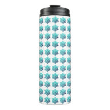 Gradiënt Blauw Groen, Zeesnowflakes Tumbler