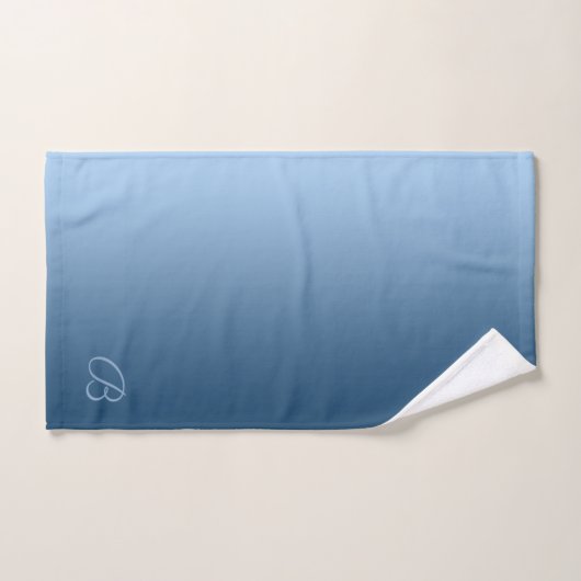 Gradiënt Blauw met Douanemonogram Bad Handdoek (Handdoek)