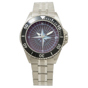 Gradiënt Blauw Nautisch Kompas Horloge