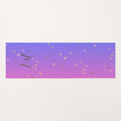 Gradiënt Blauw-Paarse Monogram Gouden Mandala Yogamat (Achterkant (horizontaal))