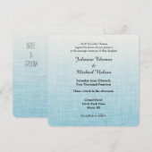 Gradiënt Blauwe Bruiloft Kaart (Voorkant / Achterkant)